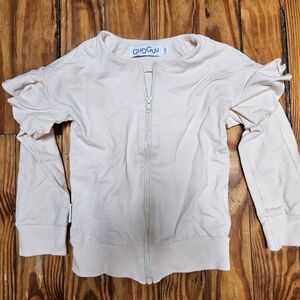 Gug Guu ruffled zip sweatshirt sz 4/5